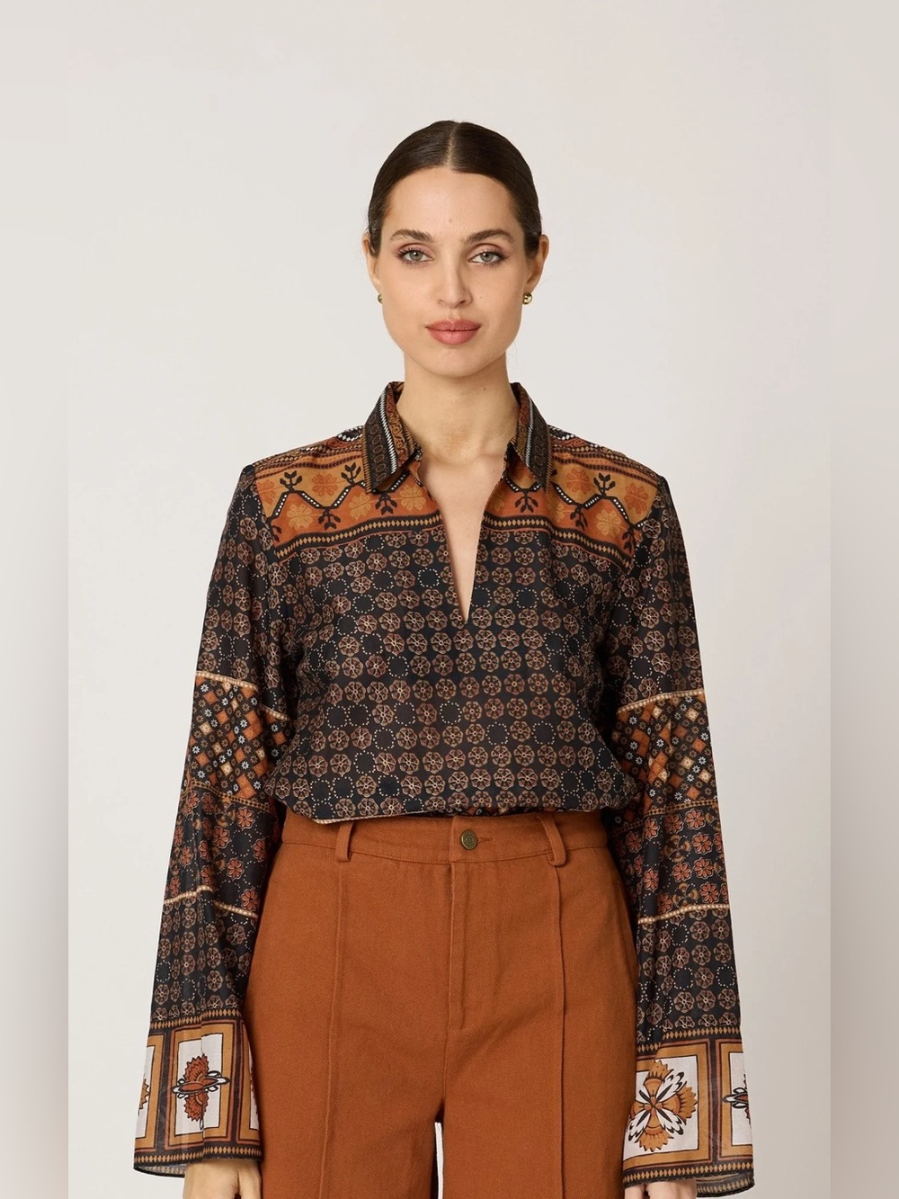 A26 Cleobella Moria Blouse in Zocalo Print